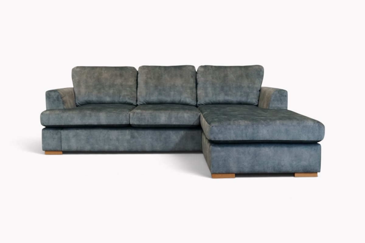 Elana 4 Seater Reversible Chaise Sofa, Velvet Teal