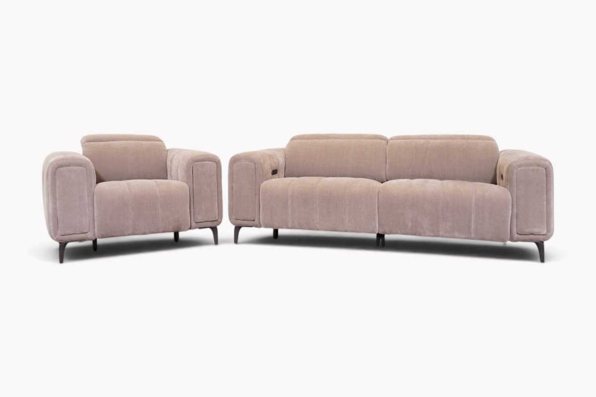 Elphaba Power Reclining 3 Seater Sofa & Armchair, Dexter Mink