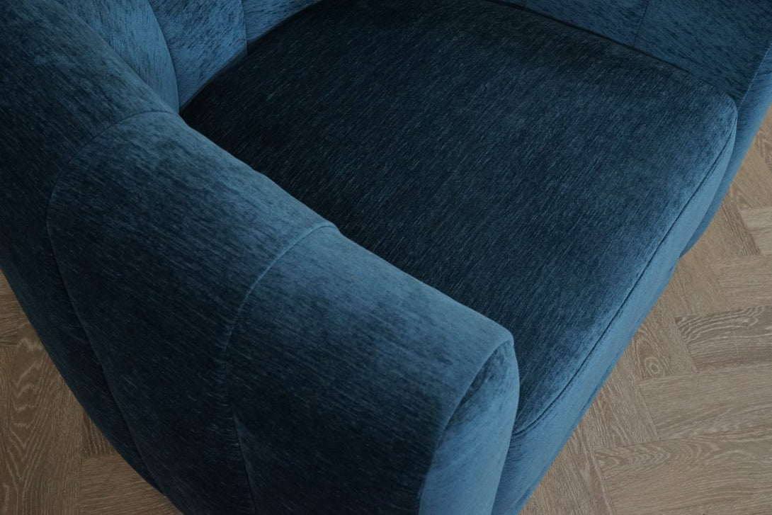 Embrace Lounge Chair, Blue Velvet