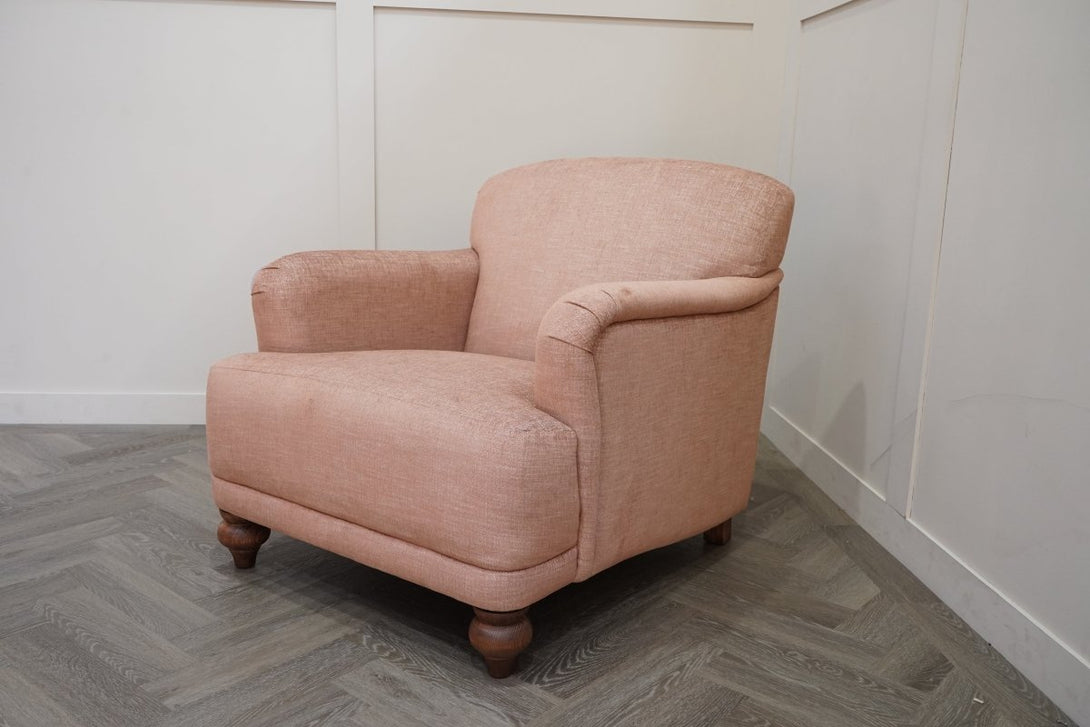 English Heritage Rosa Linen Mix Accent Chair, Plaster Pink