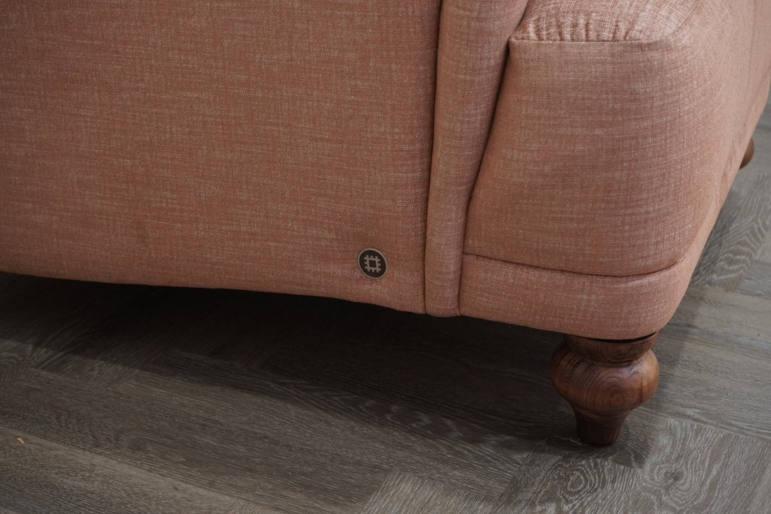 English Heritage Rosa Linen Mix Accent Chair, Plaster Pink