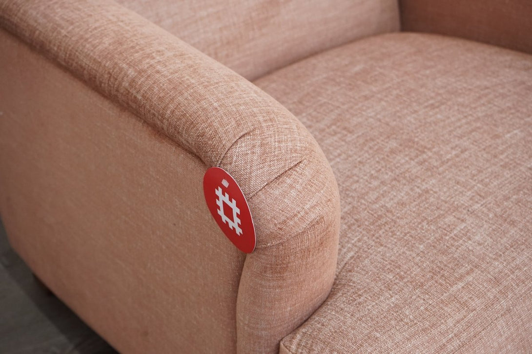 English Heritage Rosa Linen Mix Accent Chair, Plaster Pink