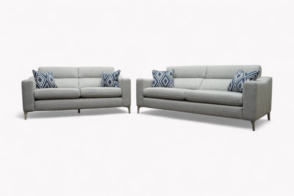 Enzo 3 + 2 Seater Sofa Set, Brescia Platinum