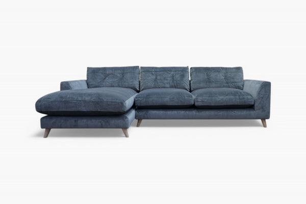 Farnham LHF Grand Chaise Sofa, Recycled Toro Dark Grey