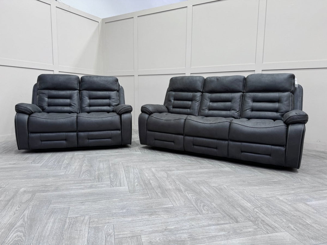 Fenix 3 + 2 Recliner Sofa Set, Grey