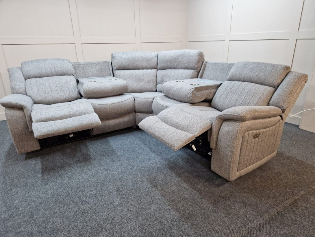 Finsbury 2 Corner 2 Power Reclining Sofa, Grey