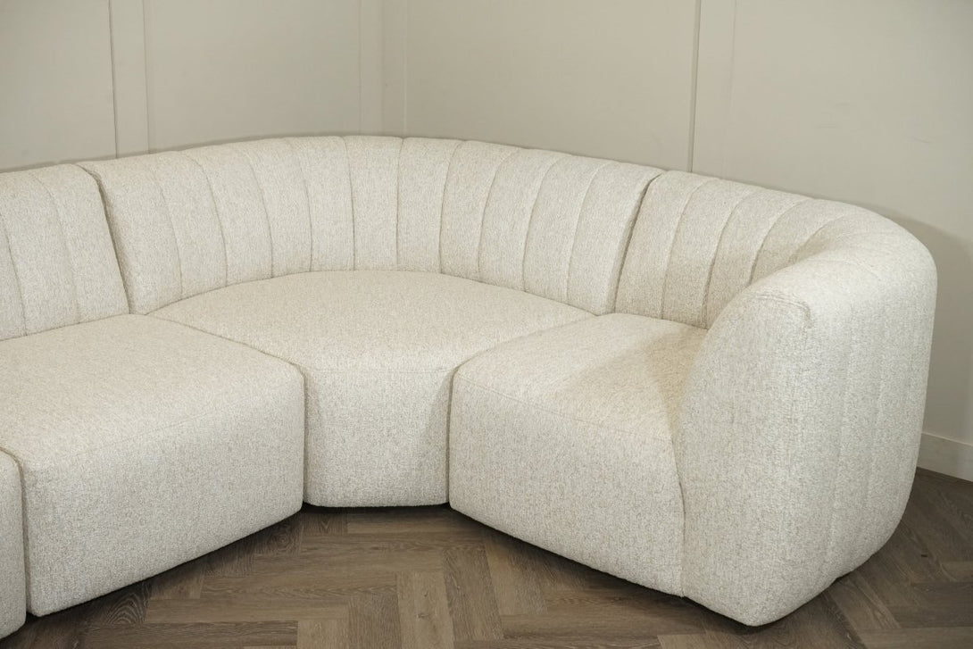 Flow Corner Sofa, Soft Boucle Natural