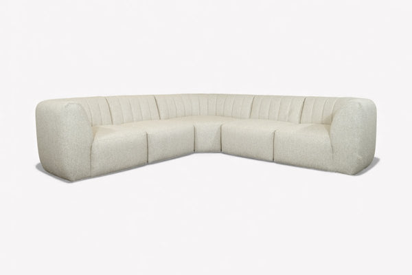 Flow Corner Sofa, Soft Boucle Natural