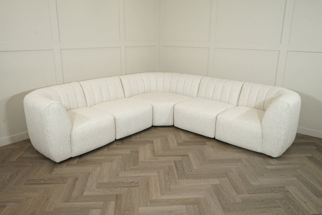 Flow Corner Sofa, Soft Boucle Natural
