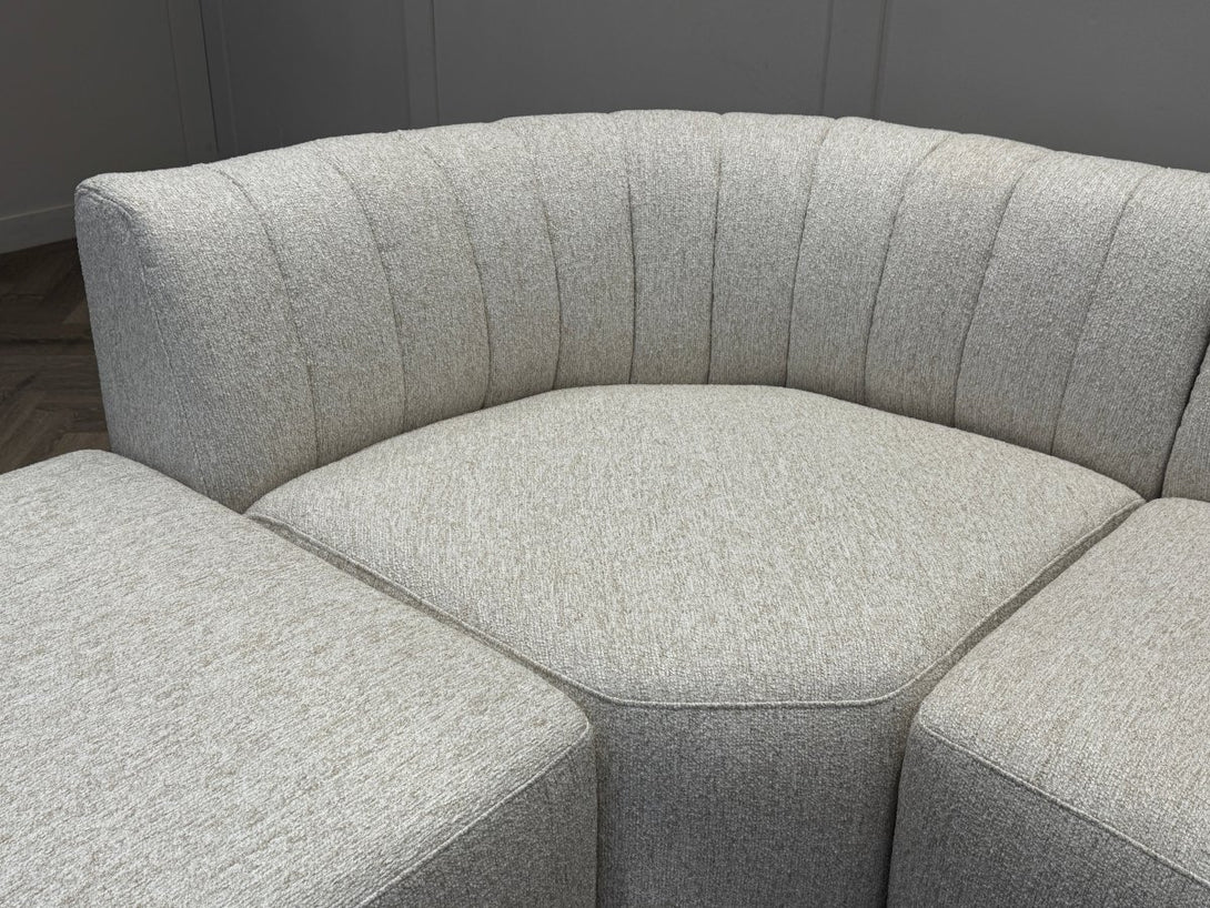 Flow LHF Chaise End Sofa, Easy Clean Soft Boucle Natural