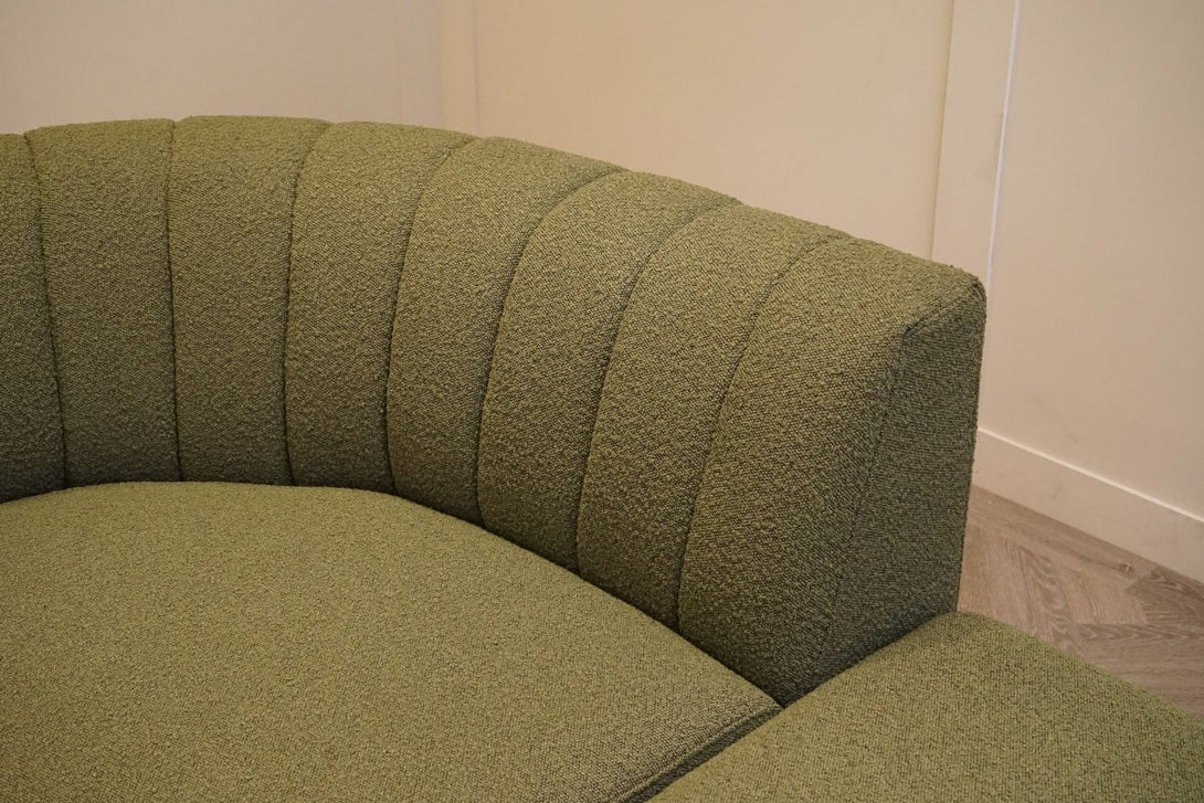 Flow RHF Chaise End Sofa, Boucle Olive Green