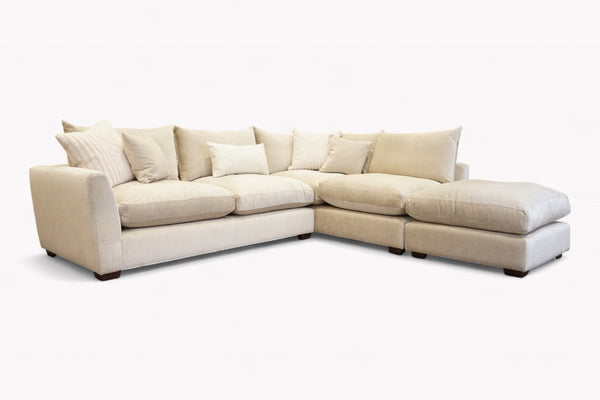 Floyd RHF Open Ended Corner Sofa & Footstool, Dusk Platinum