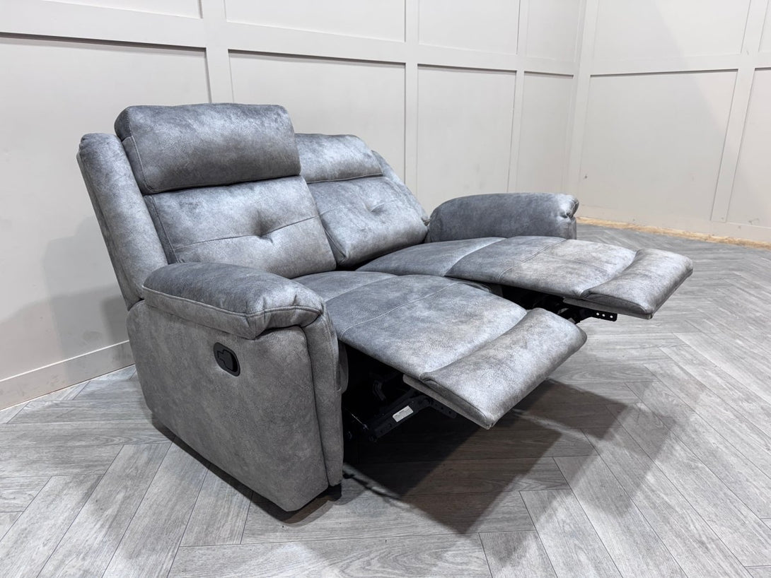 Foster Fabric 2 + 1 + 1 Manual Recliner Sofa Set, Dapple Silver