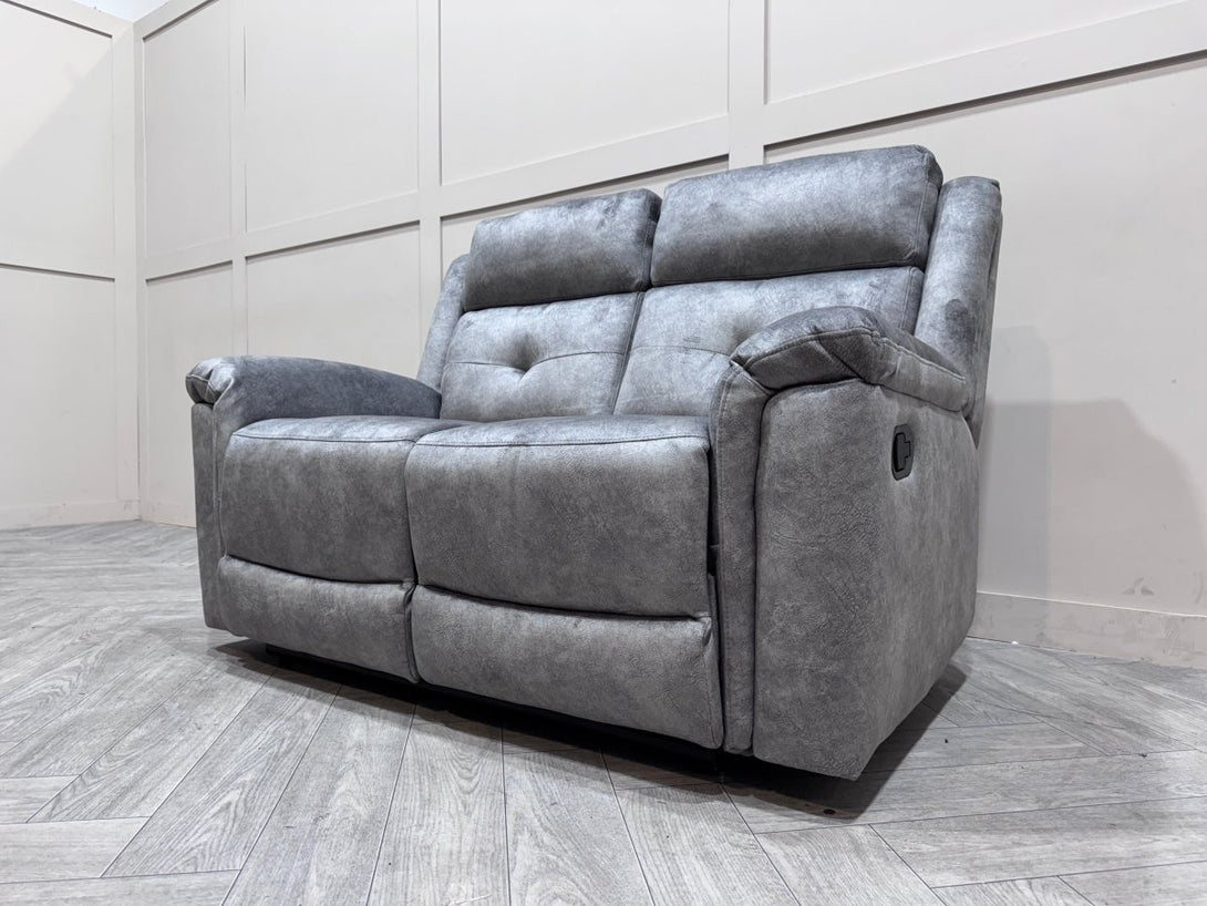 Foster Fabric 2 + 1 + 1 Manual Recliner Sofa Set, Dapple Silver