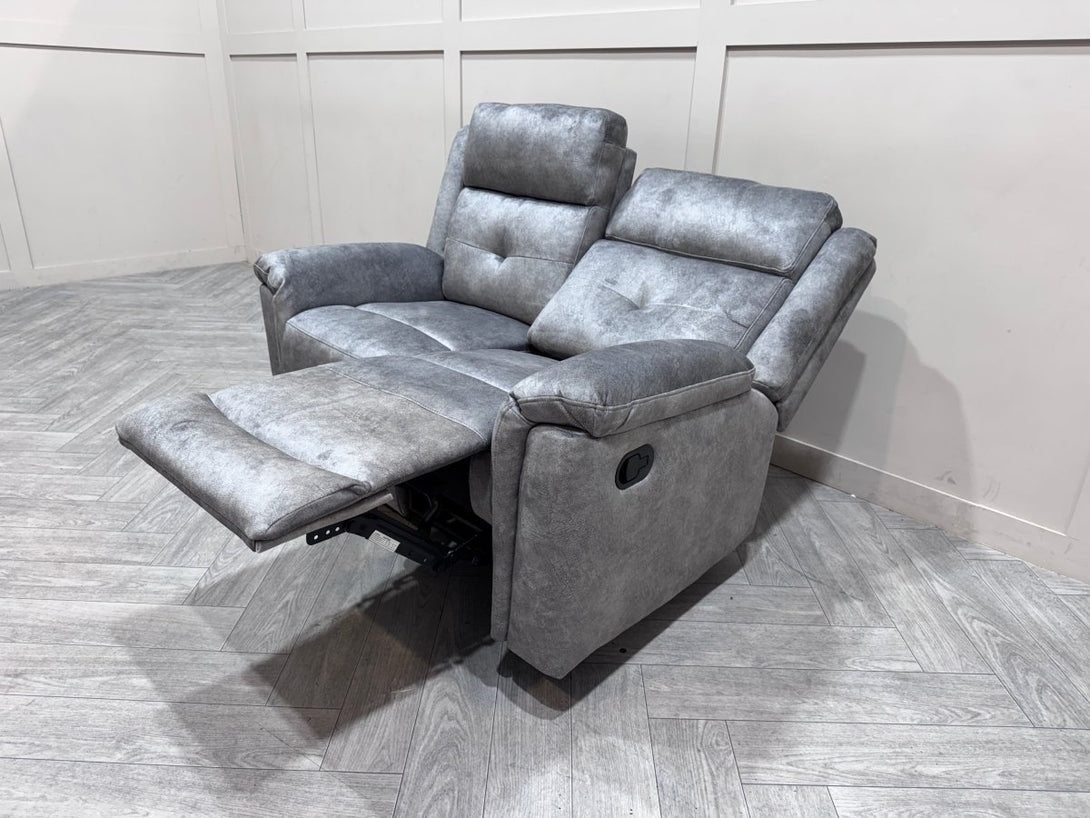 Foster Fabric 3 + 2 Manual Recliner Sofa Set, Dapple Silver