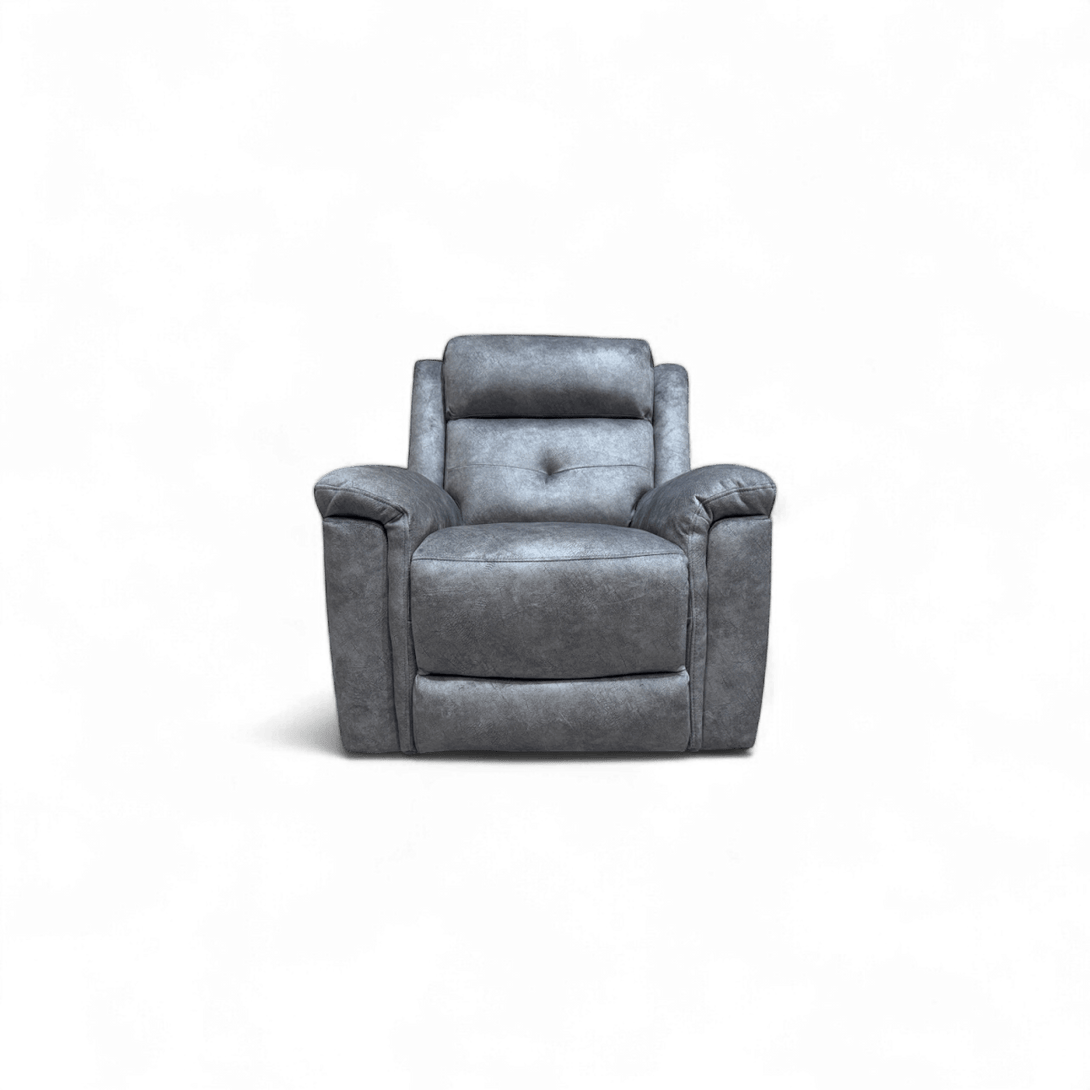 Foster Fabric Manual Recliner Armchair, Dapple Silver