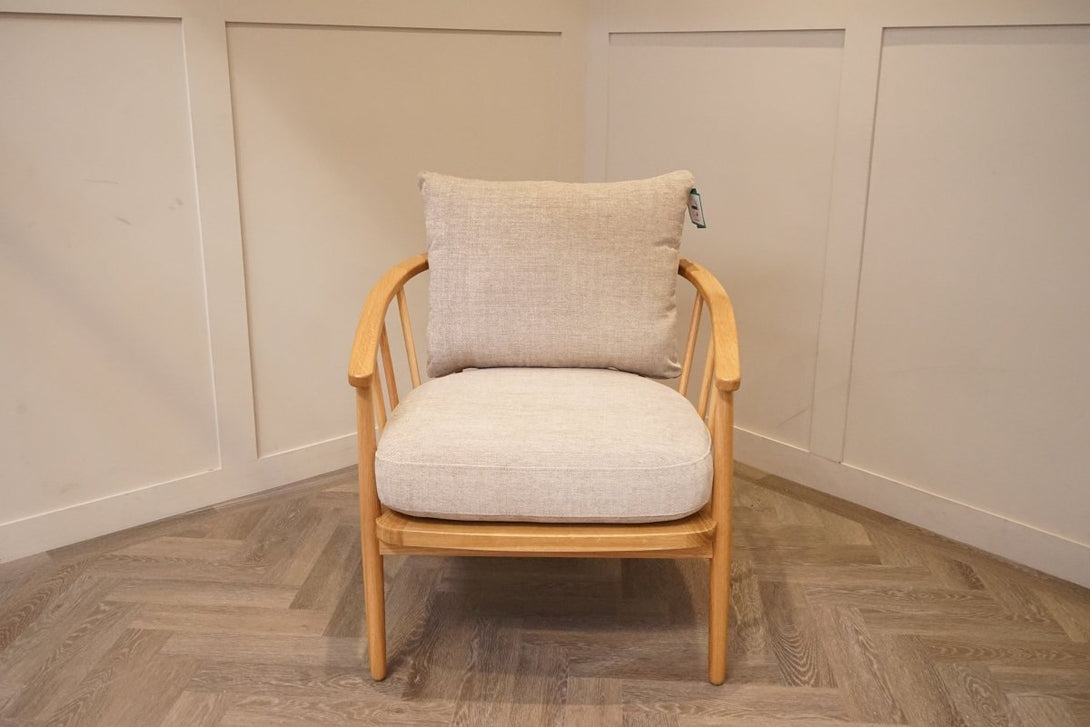 Frome Armchair, Chunky Chenille Natural