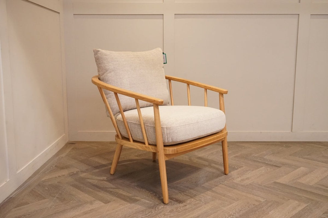 Frome Armchair, Chunky Chenille Natural