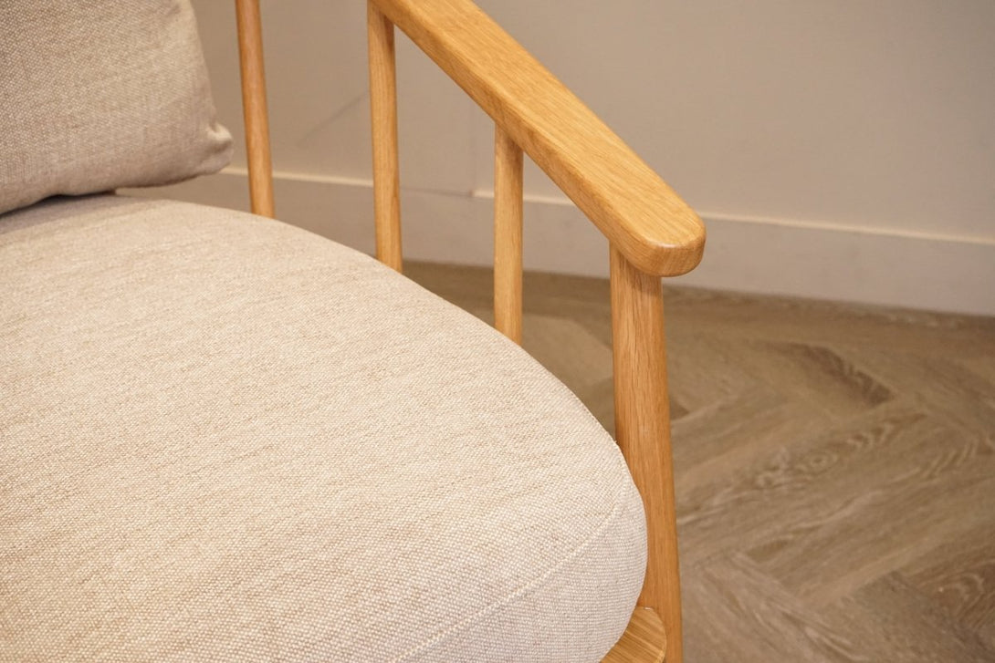 Frome Armchair, Chunky Chenille Natural