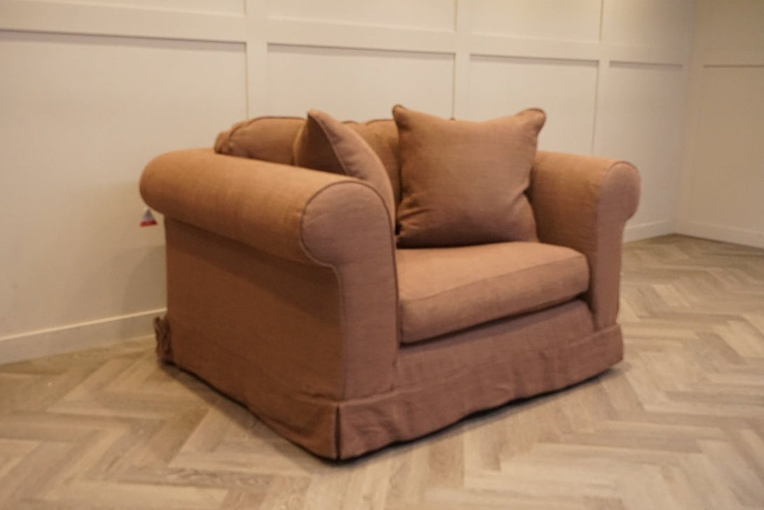 G Plan Large Snuggler, Chocolate Linen