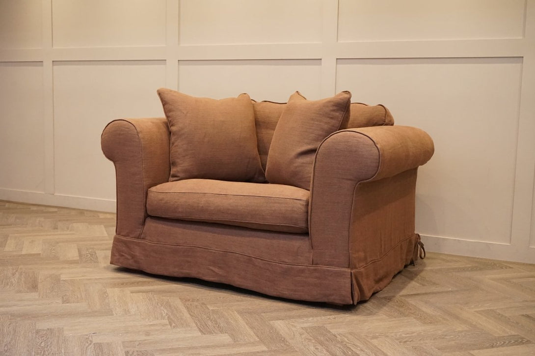 G Plan Large Snuggler, Chocolate Linen