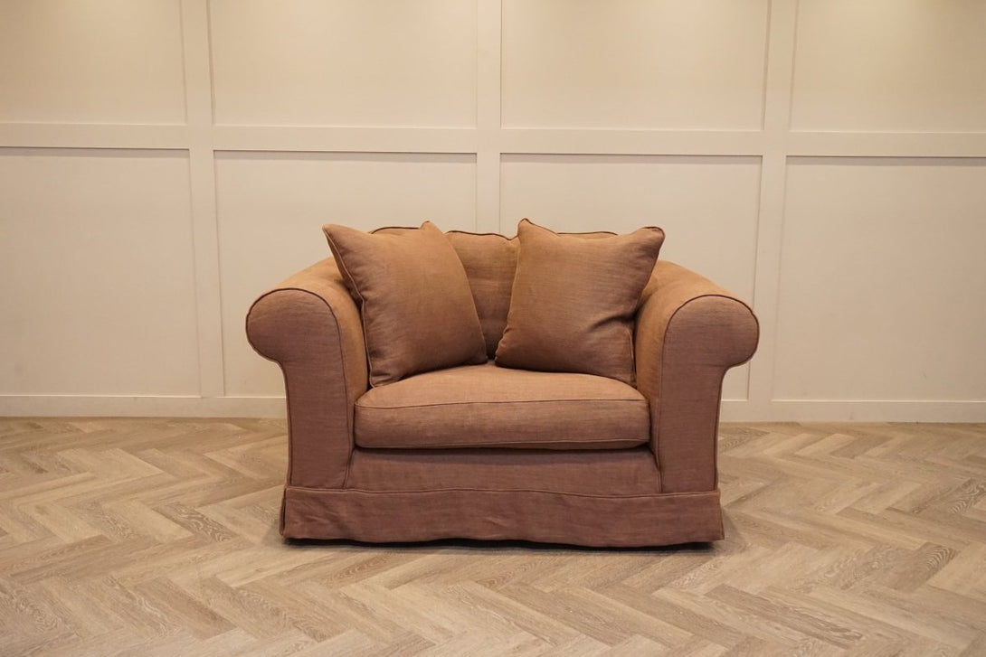 G Plan Large Snuggler, Chocolate Linen
