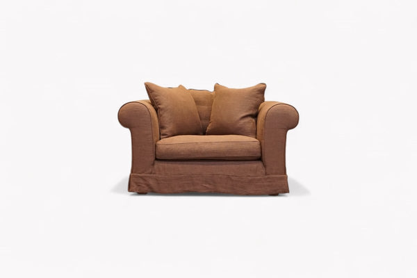 G Plan Large Snuggler, Chocolate Linen