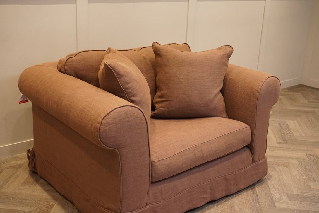 G Plan Large Snuggler, Chocolate Linen