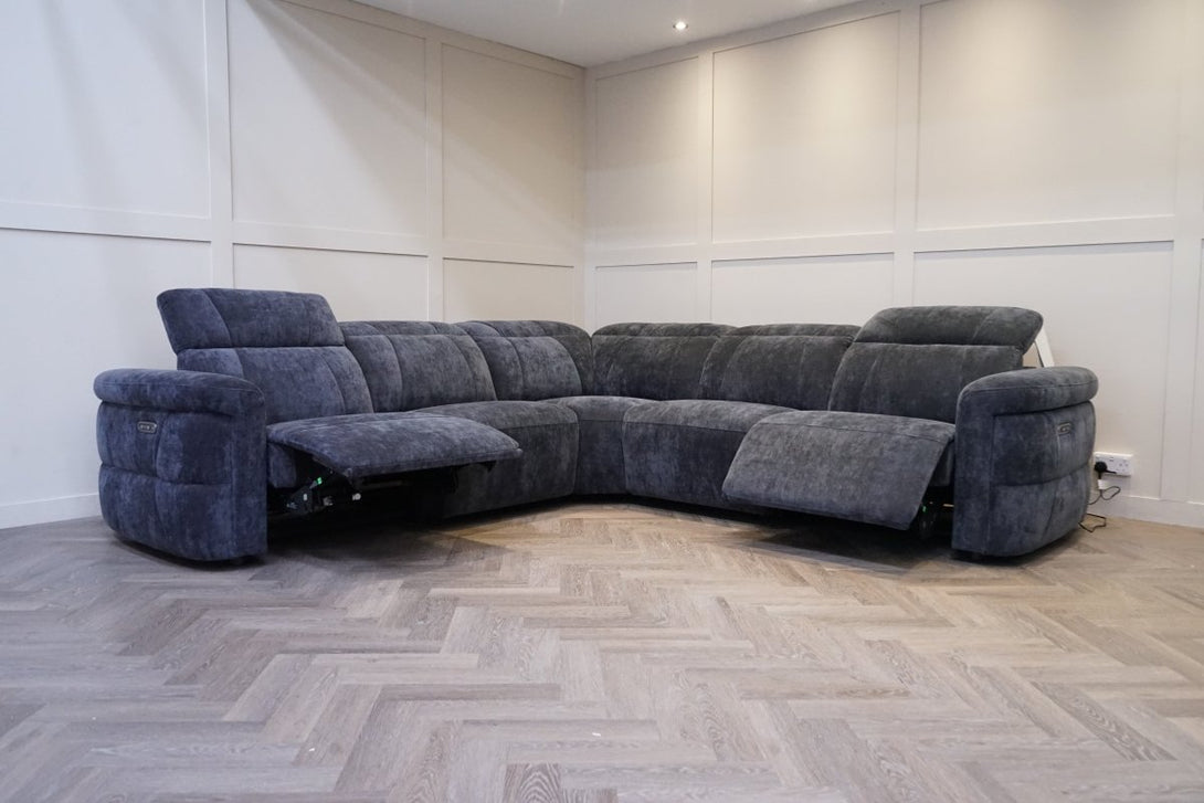 Genoa Large Corner Power Reclining Sofa, Power Headrests