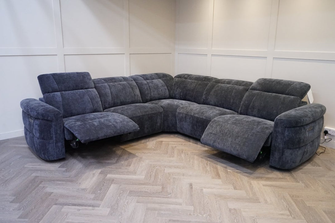 Genoa Large Corner Power Reclining Sofa, Power Headrests