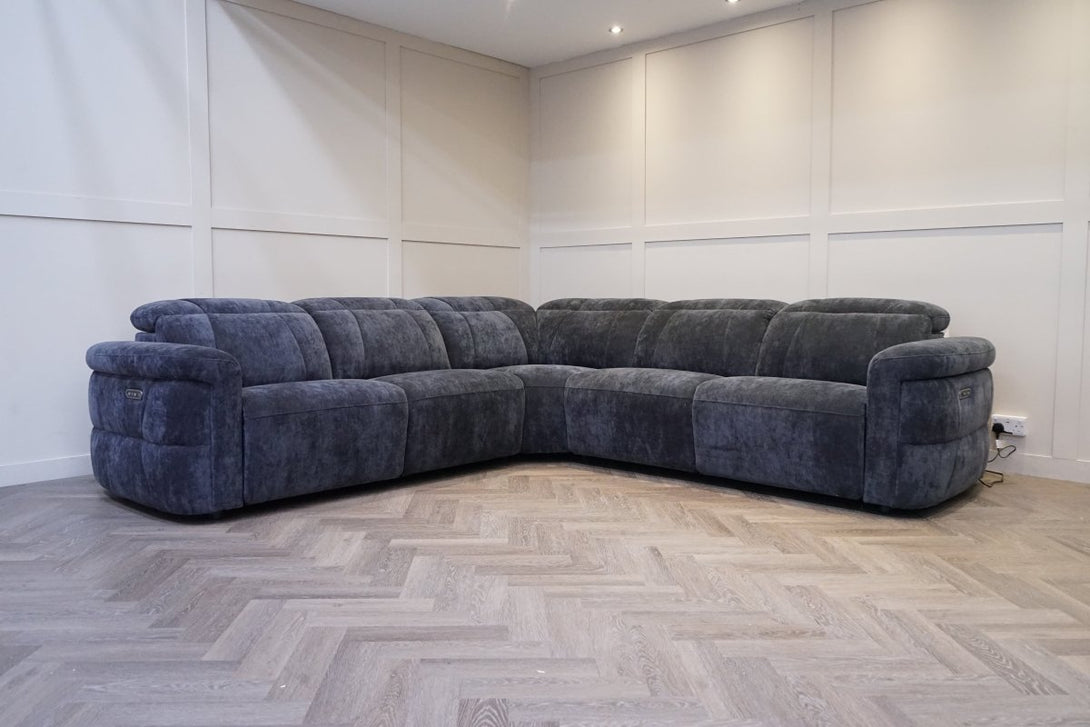 Genoa Large Corner Power Reclining Sofa, Power Headrests