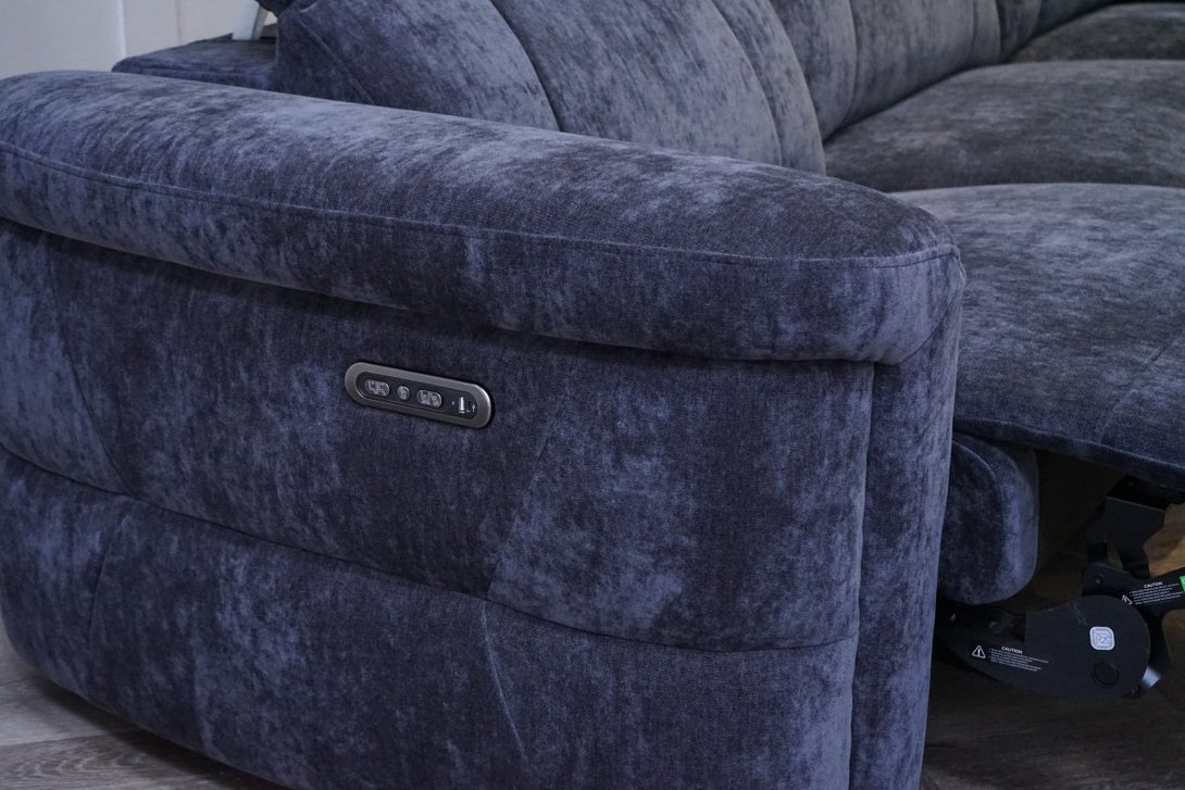 Genoa Large Corner Power Reclining Sofa, Power Headrests