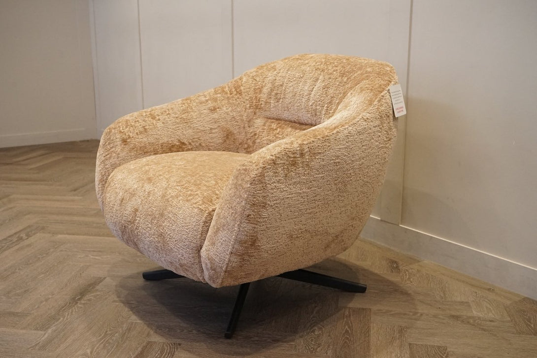 Ginger Swivel Chair, Mink Chenille
