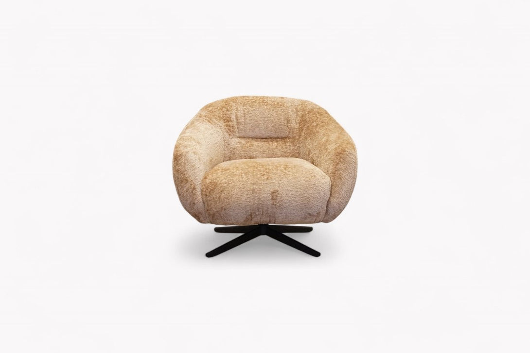 Ginger Swivel Chair, Mink Chenille