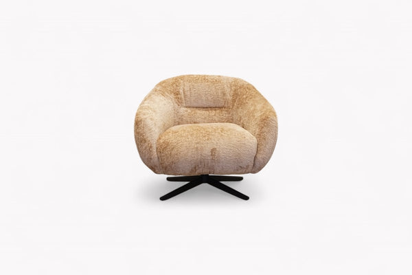 Ginger Swivel Chair, Mink Chenille