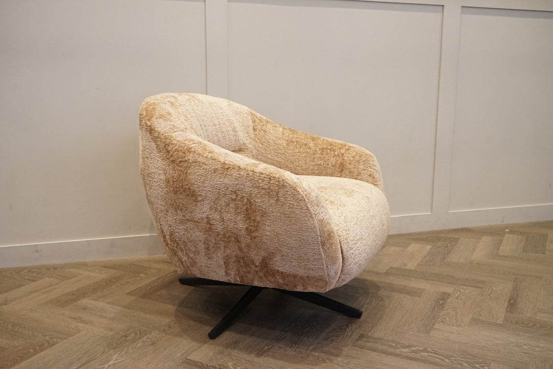 Ginger Swivel Chair, Mink Chenille