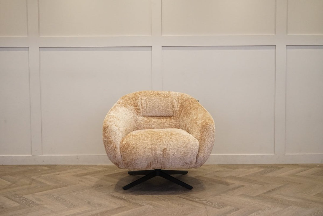 Ginger Swivel Chair, Mink Chenille