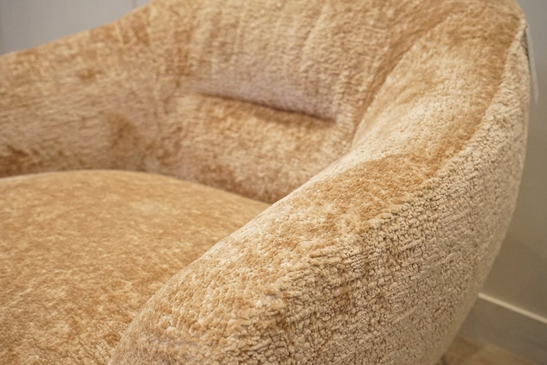 Ginger Swivel Chair, Mink Chenille