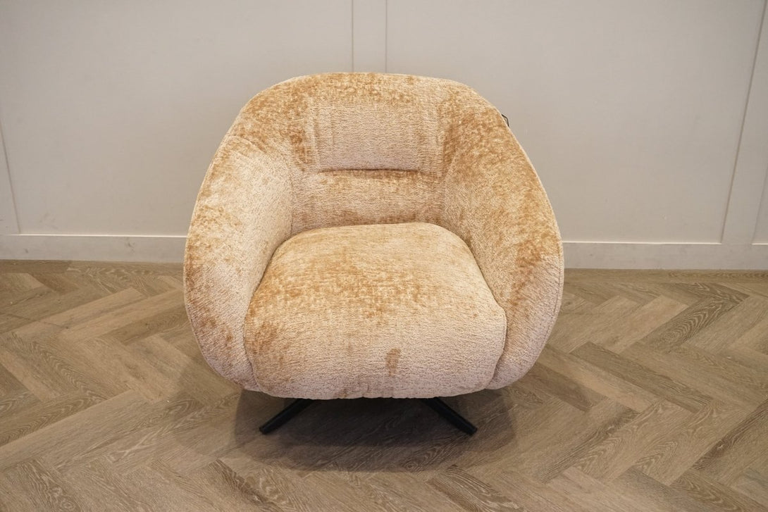 Ginger Swivel Chair, Mink Chenille