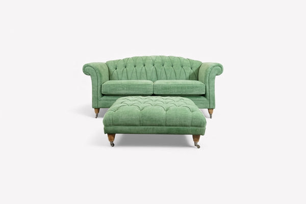 Gloucester Large 3 Seater Sofa & Footstool, Orla Fresh Green