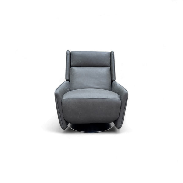 Halo Capra Swivel Recliner Armchair, Hand Tipped Pewter