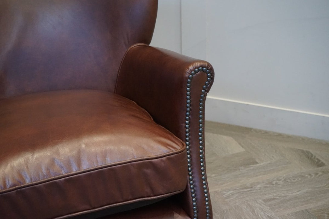 Halo Little Professor Leather Armchair, Antique Whisky