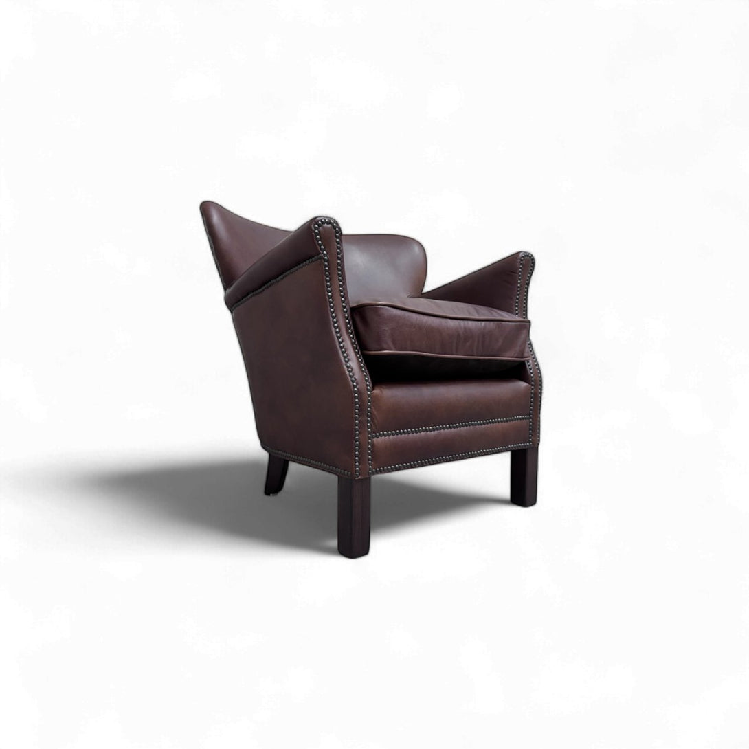 Halo Little Professor Leather Armchair, Antique Whisky