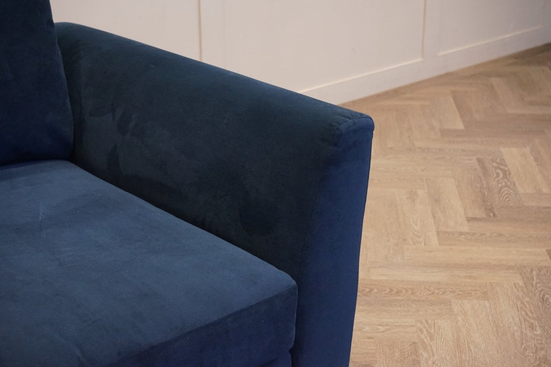 Hambledon Left Corner Open End Sofa, Easy Clean Velvet Navy