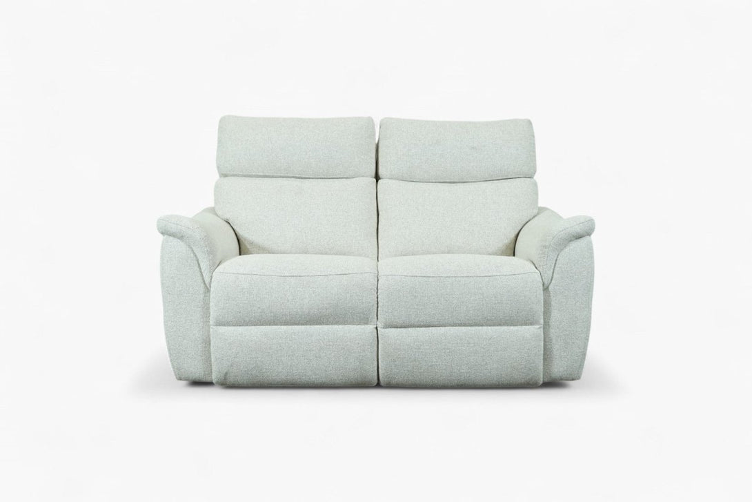 Hamley 2 Seater Reclining Sofa, Power Reclining, Ivory Basketweave