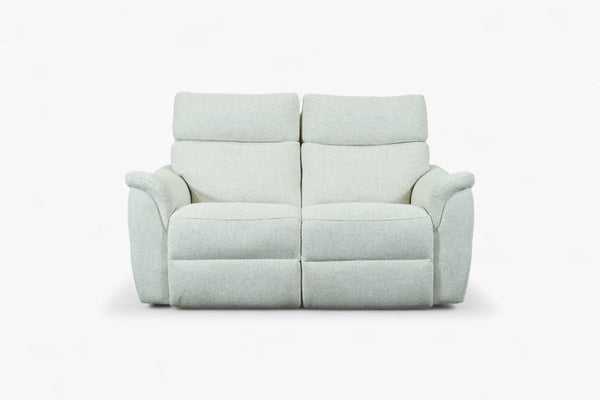 Hamley 2 Seater Reclining Sofa, Power Reclining, Ivory Basketweave