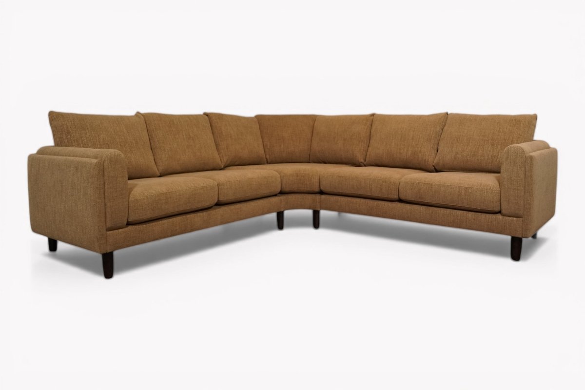 Harbour Corner Sofa, Basketweave Chenille Nutmeg