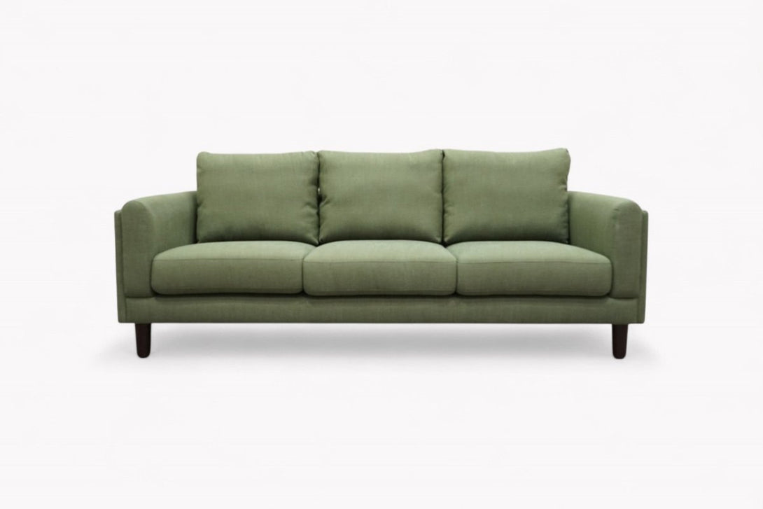Harbour Grand 3 Seater Sofa, Relaxed Linen Olive Green