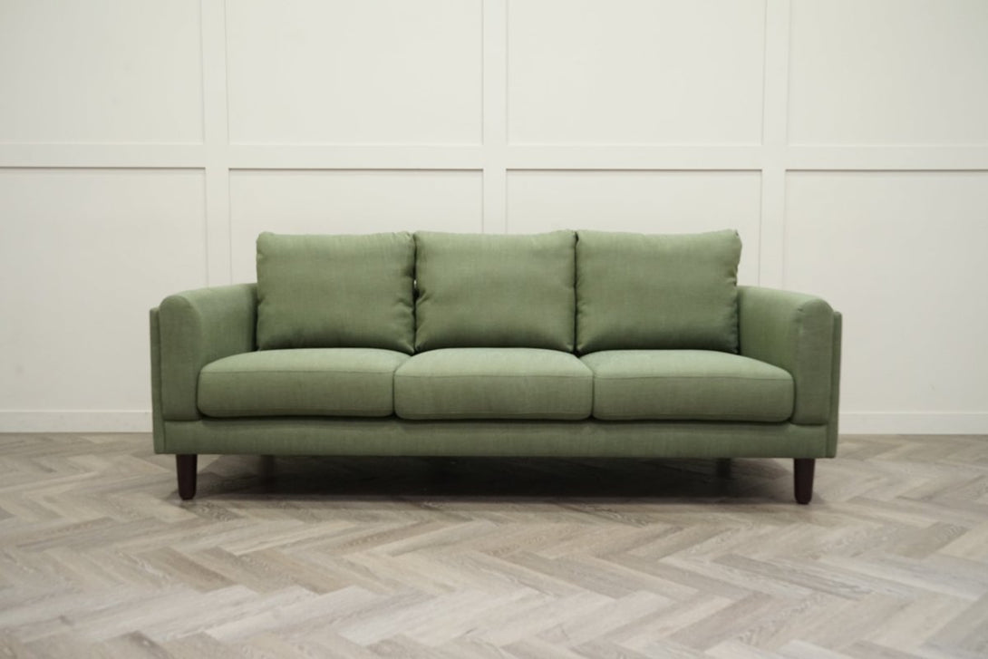 Harbour Grand 3 Seater Sofa, Relaxed Linen Olive Green
