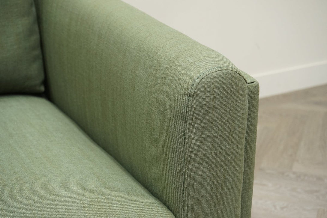 Harbour Grand 3 Seater Sofa, Relaxed Linen Olive Green